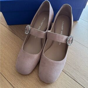 NIB Stuart Weitzman Sloane 60 Mary Jane Nude/Beige US5